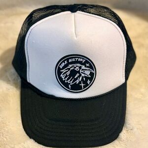 Bailey Sarian Dark History Black and White Trucker Hat